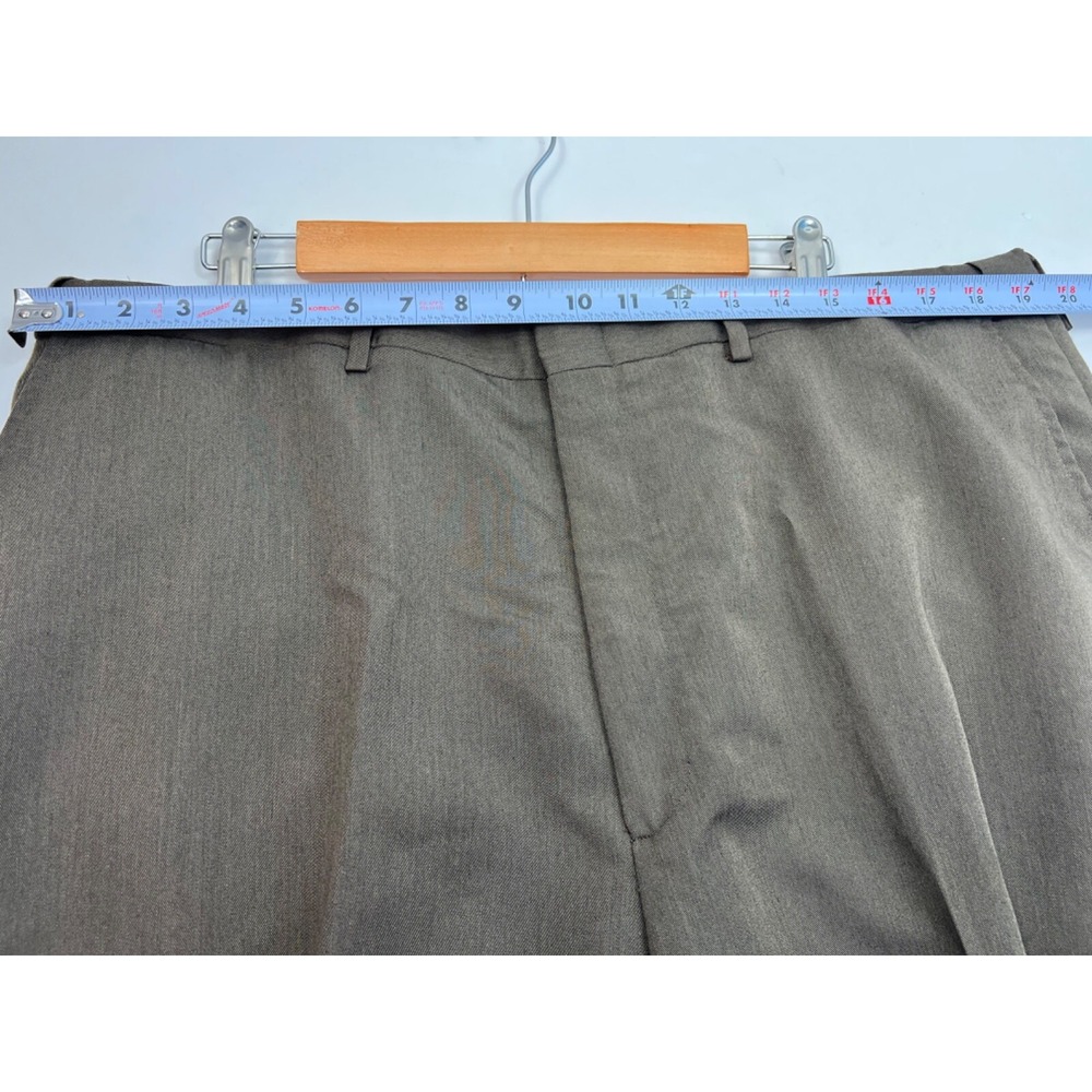 Haggar Black Label Dress Pants Men's Size 40/31 Brown Inside Waist Extenders - Picture 11 of 11